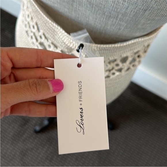 Lovers and Friends NWT Ring It Crochet Dress in Tan - Picture 7 of 12